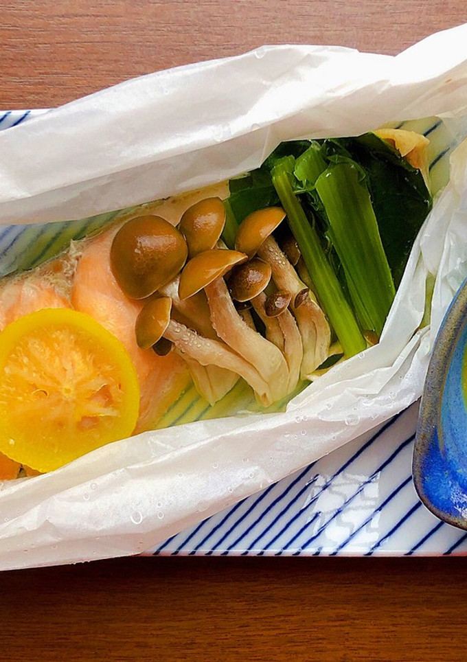 (減塩) 鮭の包み蒸し ゆず味噌だれ-レシピのメイン写真