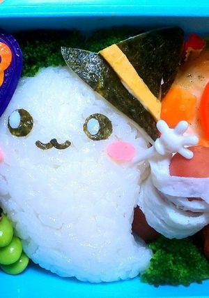キャラ弁 ハロウィン おばけ-レシピのメイン写真