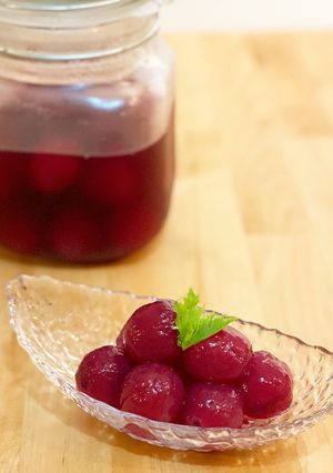 砂糖少なめで自然な甘味の巨峰のコンポート-レシピのメイン写真