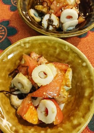 トマトと竹輪塩昆布和え-レシピのメイン写真