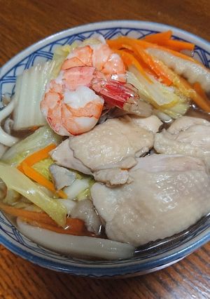 パウチ鍋つゆで作るズボラうどん-レシピのメイン写真