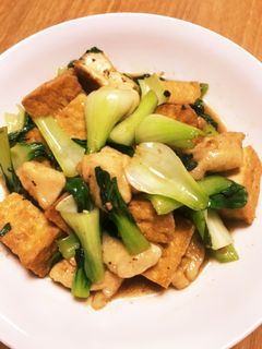 鶏胸肉と厚揚げ青梗菜の塩炒め-レシピのメイン写真
