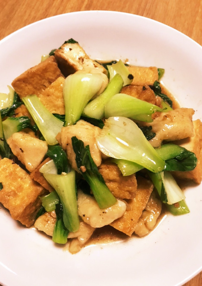 鶏胸肉と厚揚げ青梗菜の塩炒め-レシピのメイン写真
