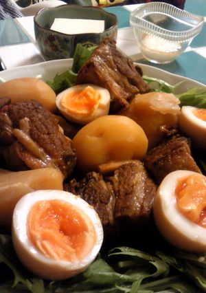 お鍋ひとつでトロける豚角煮＋大根煮＋味玉-レシピのメイン写真