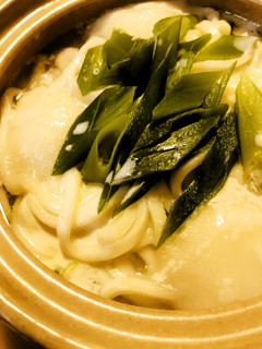 鍋の素&鶏肉と白菜の豆乳プラス餅うどん鍋-レシピのメイン写真