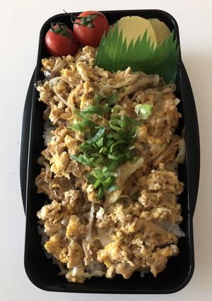 中学男子弁当　玉子とじ丼-レシピのメイン写真