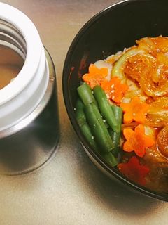 お弁当★豚の生姜焼き丼/しじみ味噌汁★-レシピのメイン写真