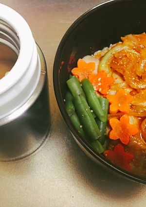 お弁当★豚の生姜焼き丼/しじみ味噌汁★-レシピのメイン写真