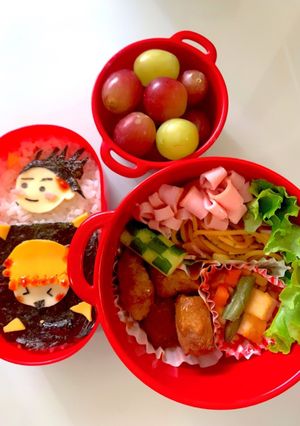 鬼滅の刃キャラ弁 炭治郎と善逸-レシピのメイン写真