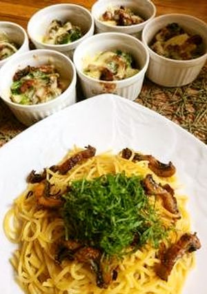鰻蒲焼き１尾で「グラタン」と「パスタ」-レシピのメイン写真