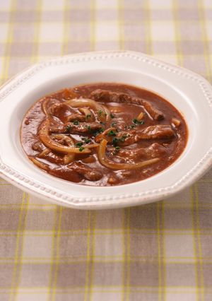 ビーフストロガノフ【電子レンジで6分】-レシピのメイン写真