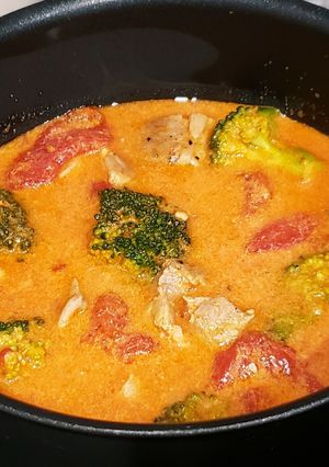リコピンたっぷり鶏もも肉のスープ♪-レシピのメイン写真
