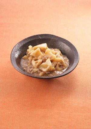 蓮根のそぼろ煮【電子レンジで4分10秒】-レシピのメイン写真