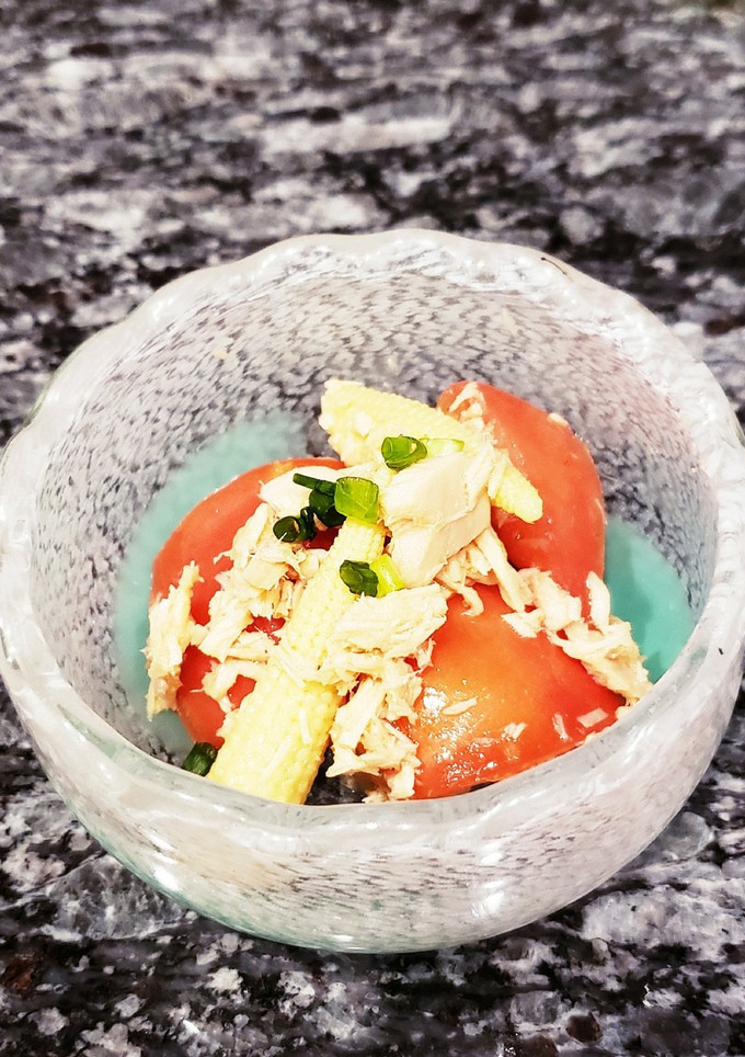 ツナとトマトとヤングコーンの簡単和え物♪-レシピのメイン写真