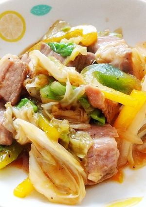キャベツと豚肉の黒こしょう炒め-レシピのメイン写真