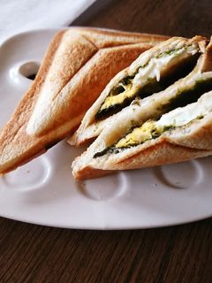 海苔とタマゴのホットサンド-レシピのメイン写真