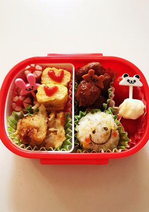 簡単！年少さんのニコちゃんと動物達弁当♡-レシピのメイン写真