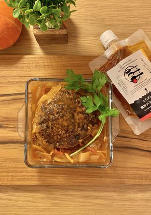 コクうま！贅沢デミトマト煮込みハンバーグ-レシピのメイン写真
