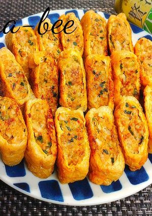 ビールが進む♪旨い!キムチーズ油揚げ餃子-レシピのメイン写真