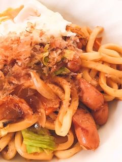 鰹節が美味しい*焼きうどん-レシピのメイン写真