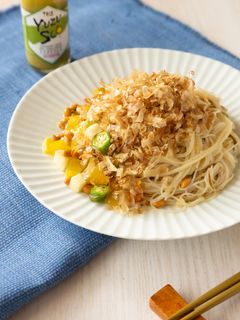 ゆずすこで!ネバネバさっぱりビーフン-レシピのメイン写真