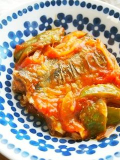 サバ・ピーマンのトマト煮♪隠し味カレー粉-レシピのメイン写真