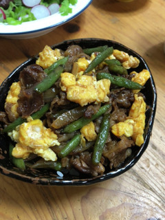 インゲンと甜麺醤のピリ辛牛丼!-レシピのメイン写真