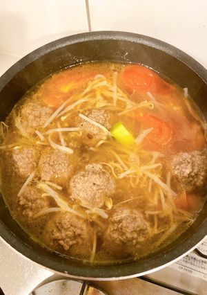 トマトときゅうり　肉団子のスープ-レシピのメイン写真