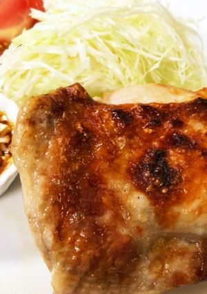 鶏モモ肉塩焼き☆魚焼グリル☆油淋鶏ソース-レシピのメイン写真