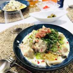 รูปของ 濃厚チキンクリームパスタ