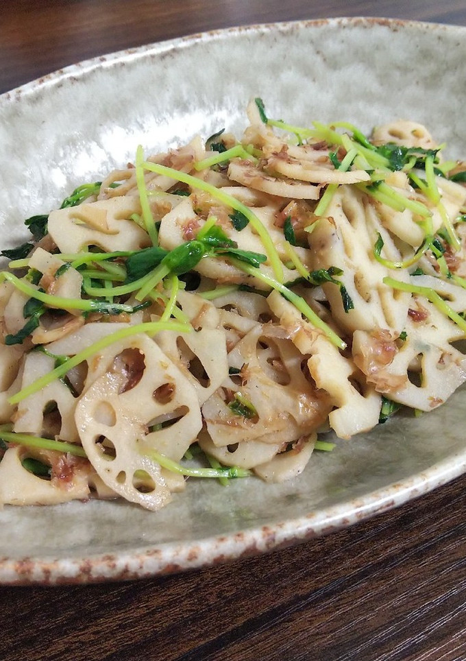 れんこんと豆苗のおかか炒め-レシピのメイン写真