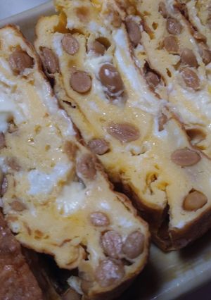 簡単お弁当♪洋風納豆クリチ卵焼き発酵食品-レシピのメイン写真