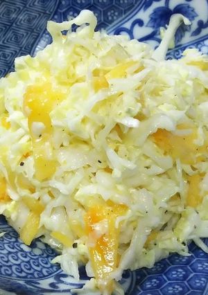 白菜と柿の秋のコールスロー-レシピのメイン写真