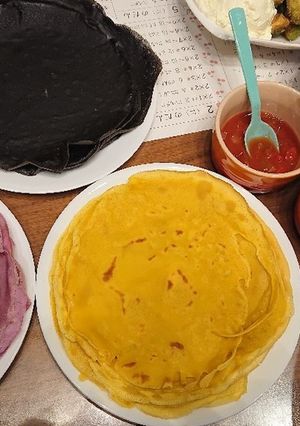 卵なし！ハロウィンに3色お食事クレープ！-レシピのメイン写真