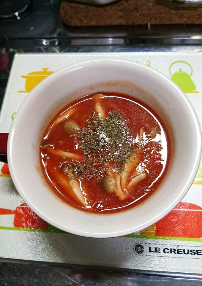 簡単！トマトとしめじのスープ-レシピのメイン写真