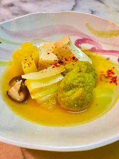 No2689 ほうれん草団子の湯豆腐-レシピのメイン写真