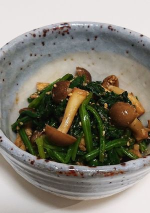 ほーれん草としめじのごま和え-レシピのメイン写真