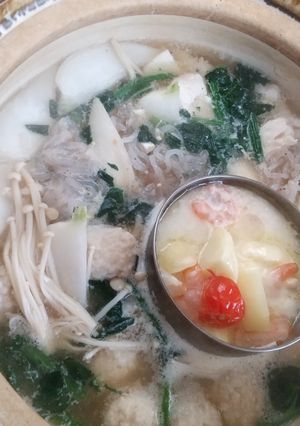 チーズアヒージョと酒粕味噌鍋のW鍋-レシピのメイン写真