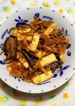 乾燥なす、切干大根、油揚げの煮物-レシピのメイン写真