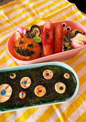 簡単　ハロウィン　お弁当　目玉-レシピのメイン写真