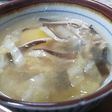ハタケシメジ、柿の実、白菜の味噌汁