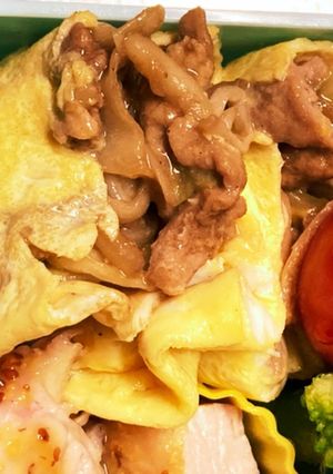 お弁当に！余った焼きそばで簡単オムそば！-レシピのメイン写真