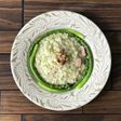 食感も楽しいアスパラとベーコンのリゾット