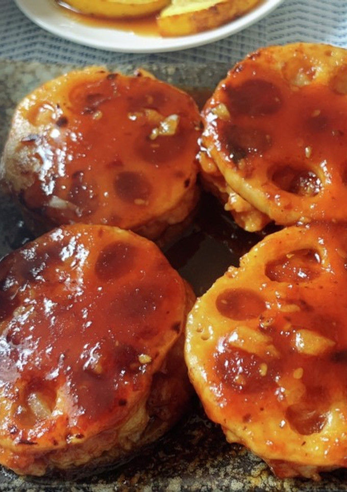 焼肉のたれで蓮根挟み焼き-レシピのメイン写真