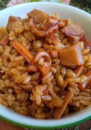 イカの煮物の煮汁を使って詰めないイカ飯-レシピのメイン写真