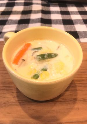 簡単　お野菜たっぷり豆乳味噌スープ-レシピのメイン写真