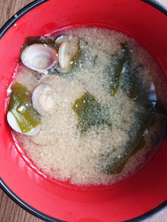 ホットクックでしじみとわかめの味噌汁-レシピのメイン写真