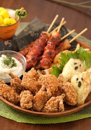 キッズ大好き！ハロウィンのチキンプレート-レシピのメイン写真