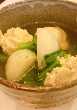 鶏つくね団子とカブの中華風スープ-レシピのメイン写真