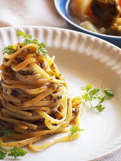 海苔の佃煮で柚子胡椒クリームパスタ-レシピのメイン写真